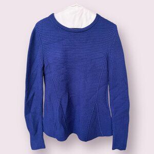 💙 ANTONIO MELANI Textured Crewneck Sweater | Size M | Royal Blue 💙